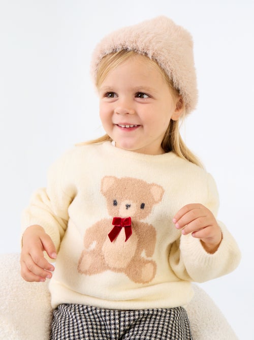 Pull de Noël fine jauge 'ourson' - Kiabi