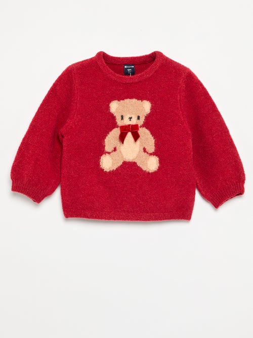 Pull de Noël fine jauge 'ourson' - Kiabi