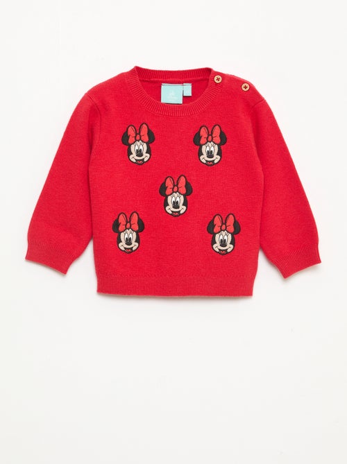 Pull 'Disney' 'Minnie' en tricot avec animation fantaisie - Kiabi