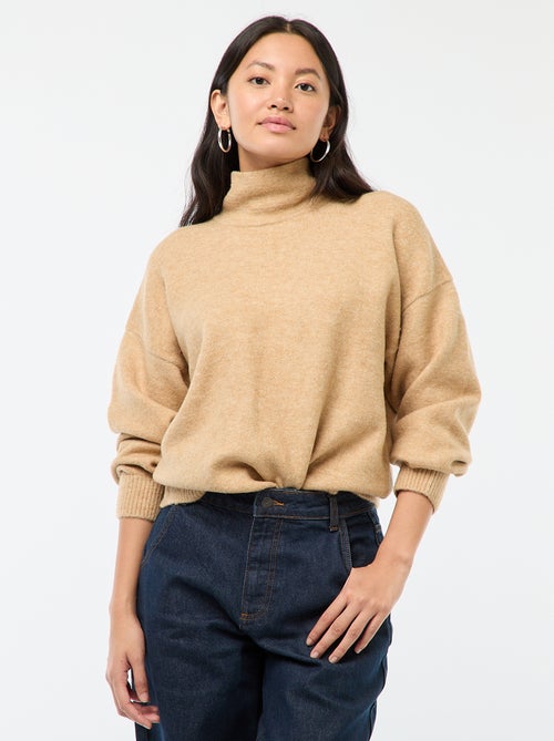 Pull doux avec fente bijou au dos - Kiabi