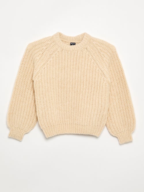 Pull en grosse maille unie - Kiabi