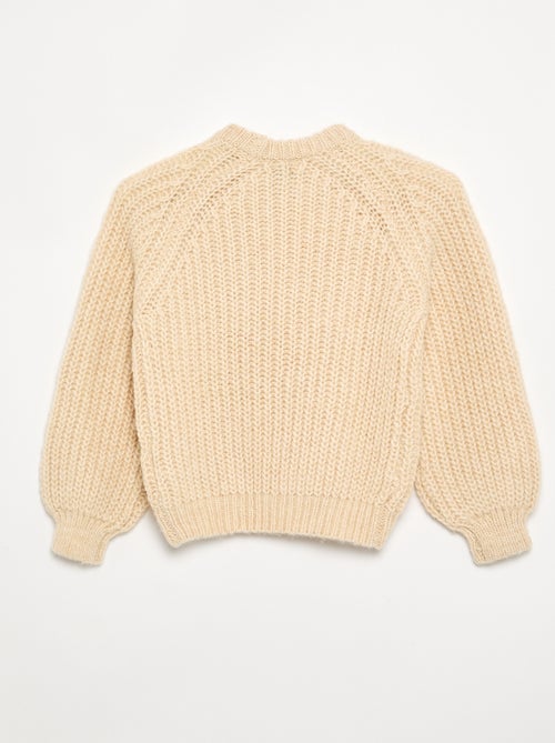 Pull en grosse maille unie - Kiabi