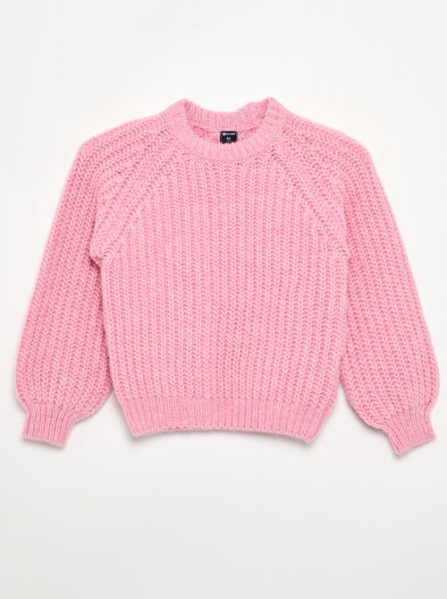 Pull en grosse maille unie - Kiabi