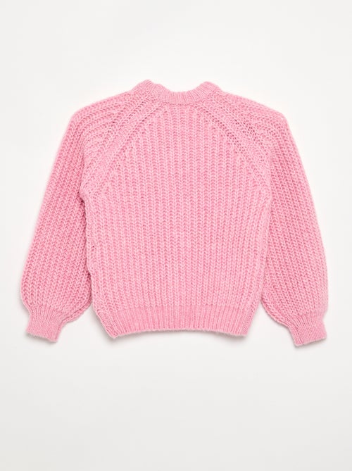 Pull en grosse maille unie - Kiabi