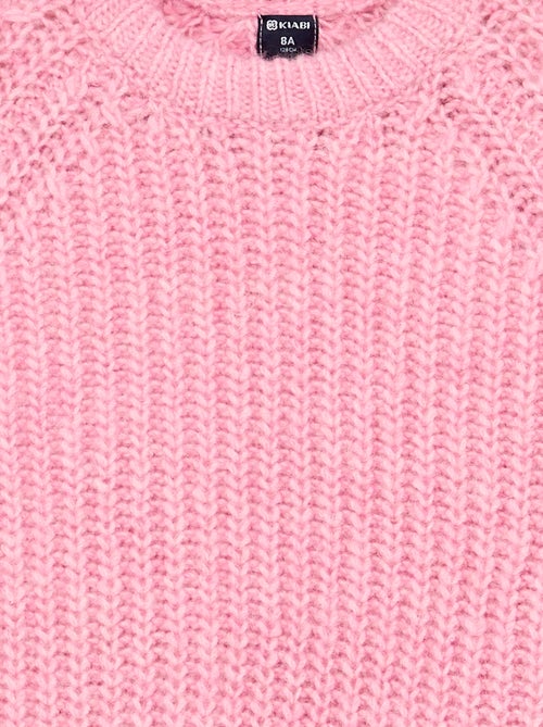 Pull en grosse maille unie - Kiabi