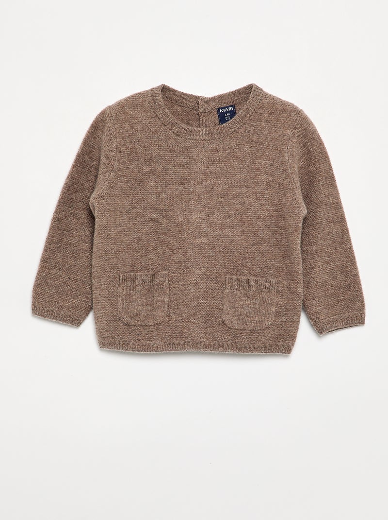 Pull en laine et cachemire - Premium Marron - Kiabi