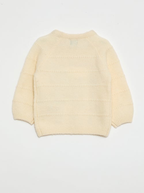 Pull en maille avec broderies - Kiabi