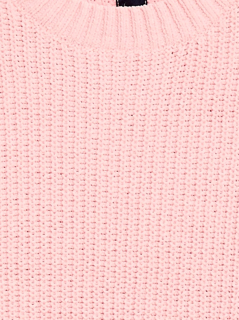 Pull en maille chenille Rose - Kiabi
