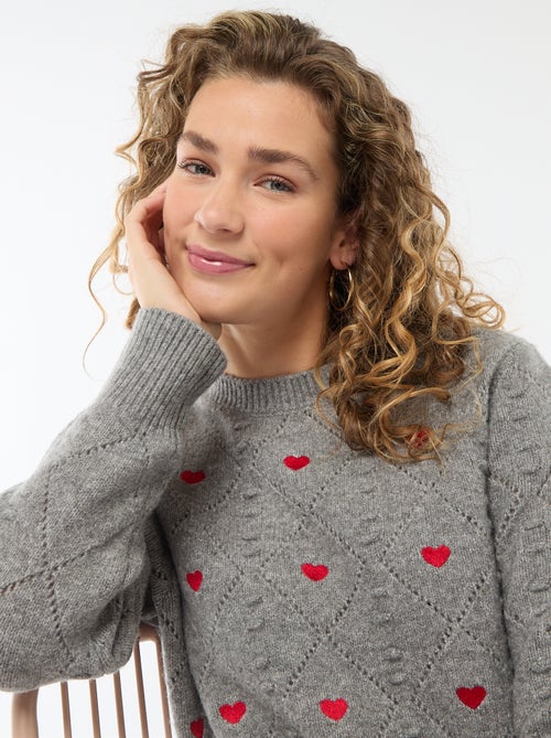 Pull en maille fantaisie - Kiabi