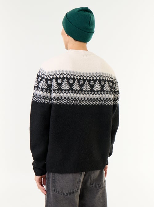 Pull en maille grosse jauge - Noël - Kiabi