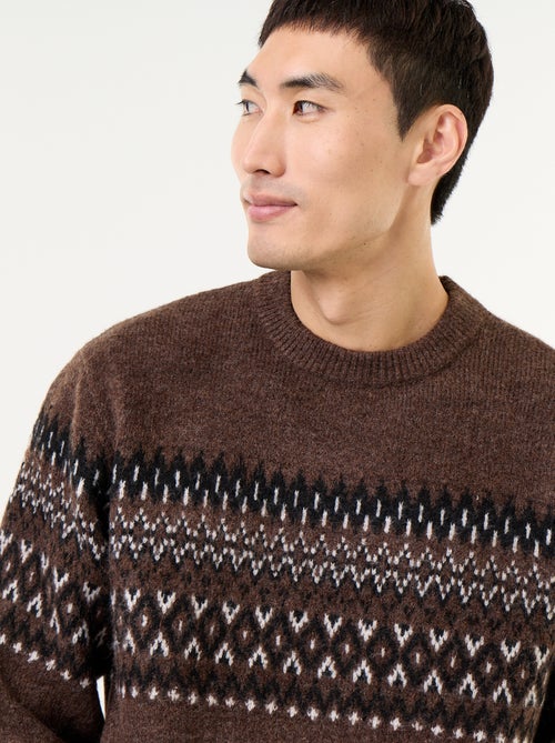 Pull en maille grosse jauge - Noël - Kiabi