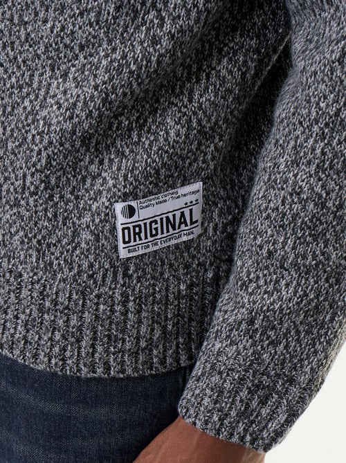 Pull en maille grosse jauge à col montant - Kiabi