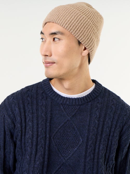 Pull en maille grosse jauge avec torsades - Noël - Kiabi