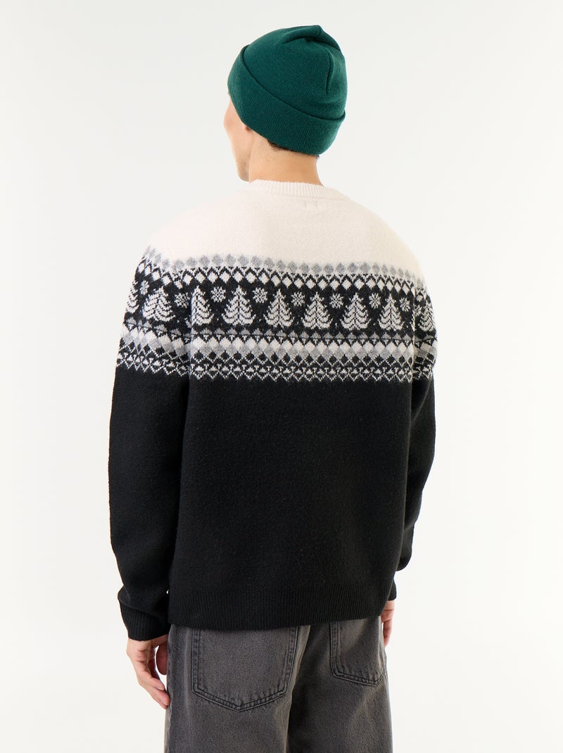 Pull en maille grosse jauge Gris - Kiabi