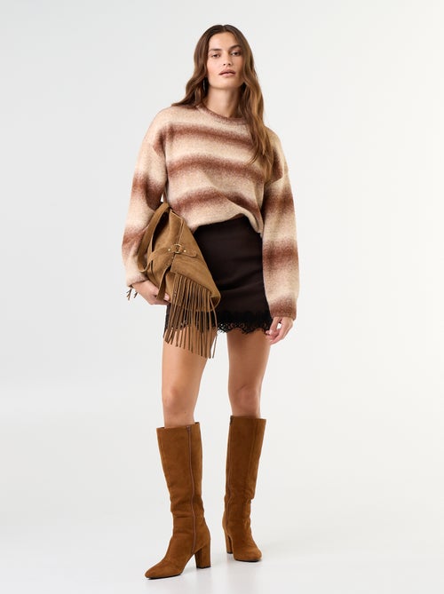 Pull en maille grosse jauge - Kiabi