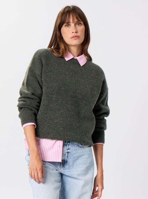 Pull en maille grosse jauge - Kiabi