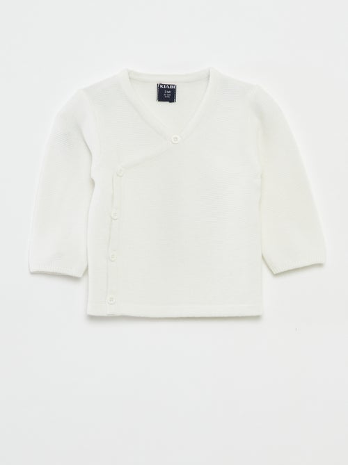 Pull en maille point mousse - Kiabi