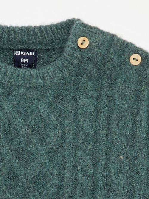 Pull en maille torsade - Kiabi
