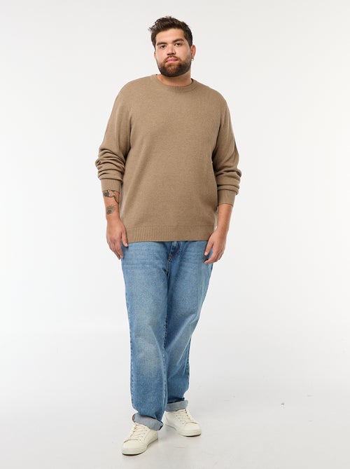 Pull en maille uni - Kiabi