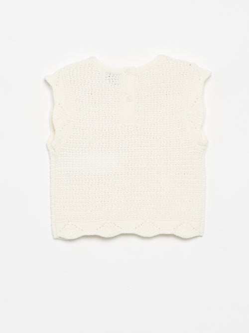 Pull en tricot avec broderies 'cœurs' - Kiabi
