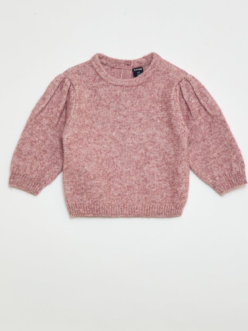 Pull en tricot avec col amovible Rose - Kiabi
