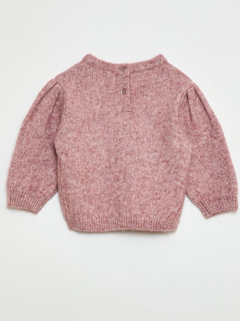 Pull en tricot avec col amovible Rose - Kiabi