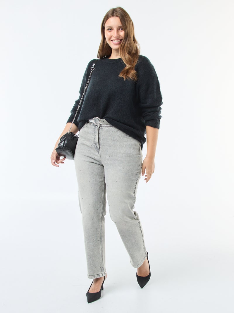 Pull fin en maille chaude Noir - Kiabi