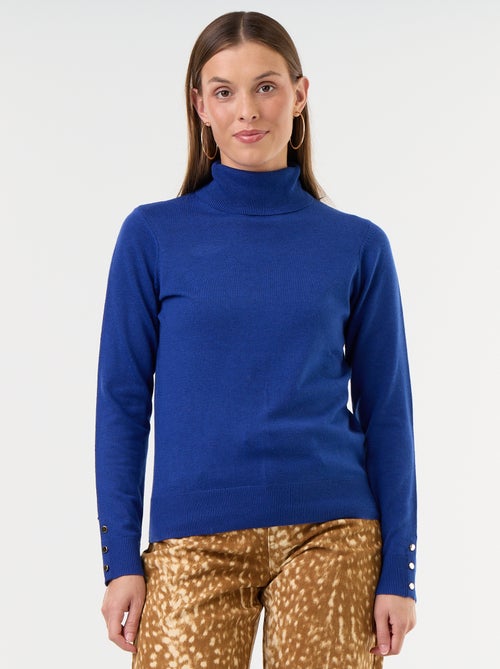 Pull fine jauge col roulé - Kiabi
