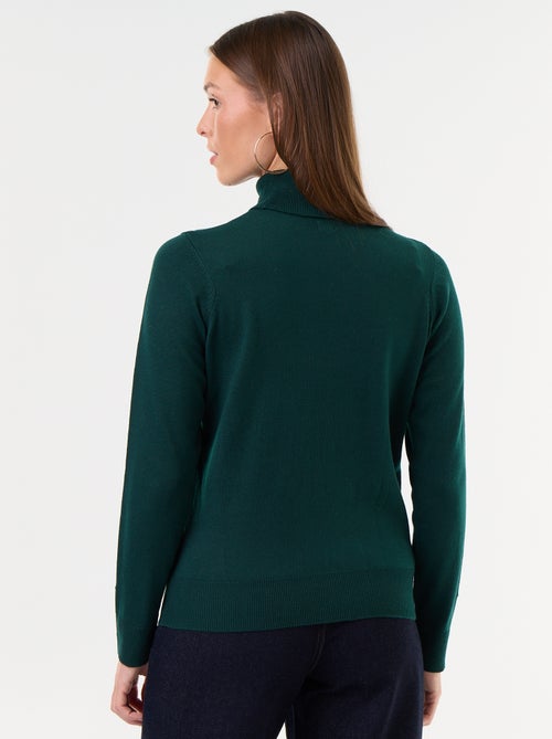 Pull fine jauge col roulé - Kiabi