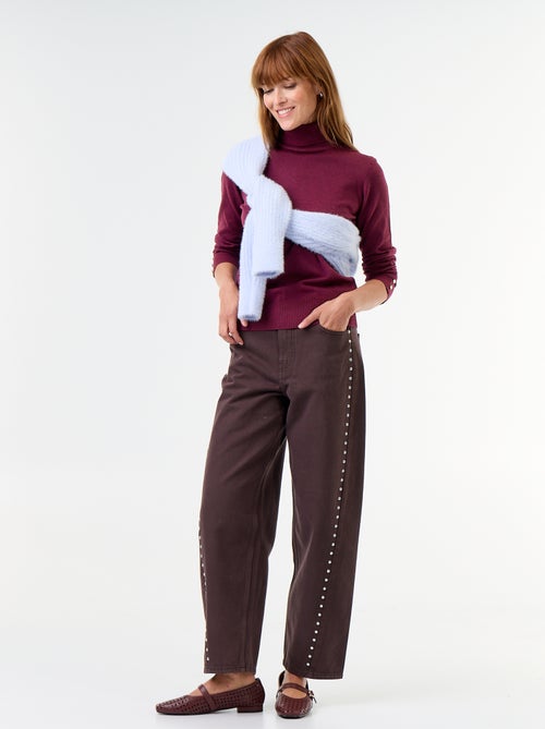Pull fine jauge col roulé - Kiabi