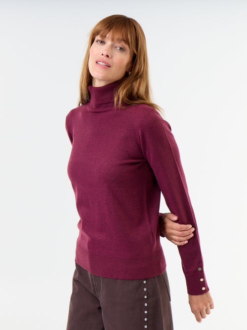 Pull fine jauge col roulé - Kiabi