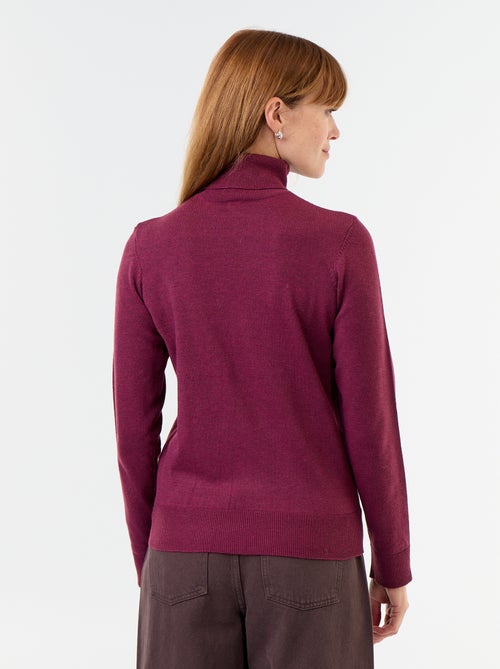 Pull fine jauge col roulé - Kiabi