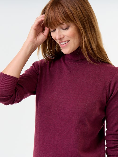 Pull fine jauge col roulé - Kiabi