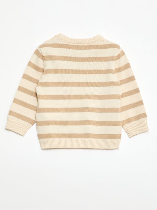 Pull fine jauge encolure boutonnée - Kiabi