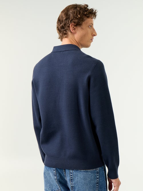 Pull forme polo avec imprimé - Kiabi Pull forme polo avec imprimé - Kiabi