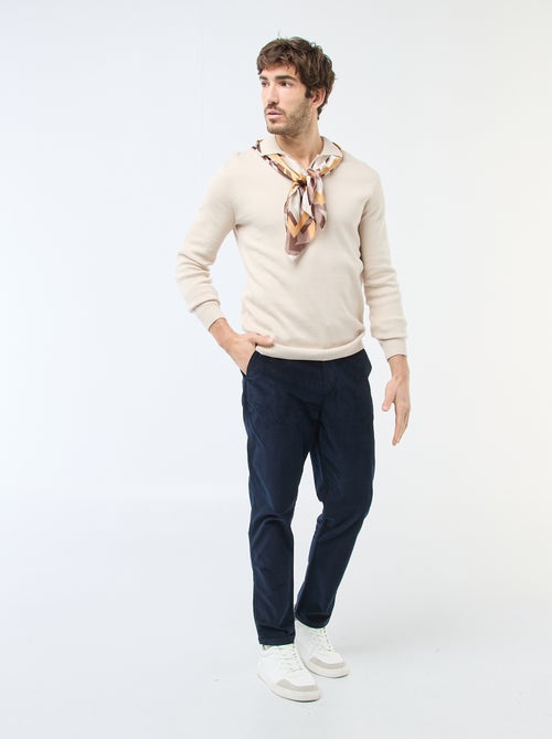 Pull in maglia con collo polo - Kiabi