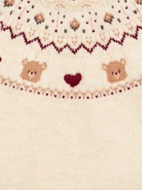 Pull jacquard de Noël en maille grosse jauge - Kiabi