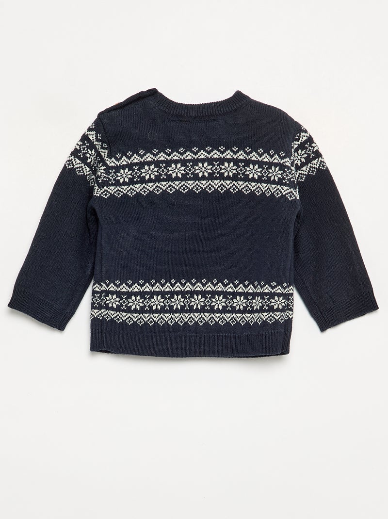 Pull jacquard 'Disney' 'Stitch' Bleu - Kiabi