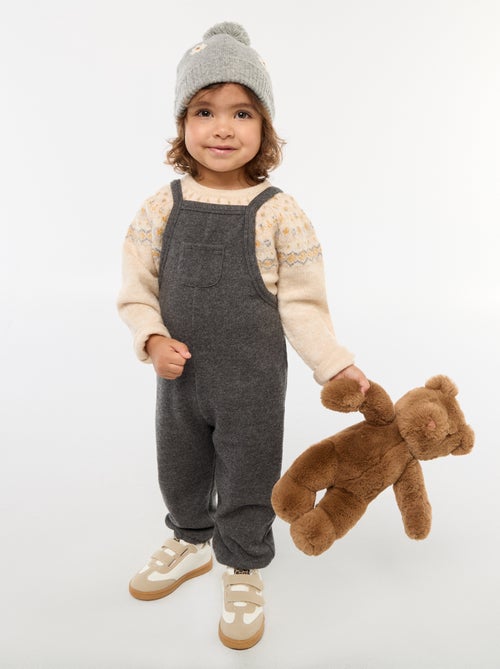 Pull jacquard en maille fluffy - Kiabi