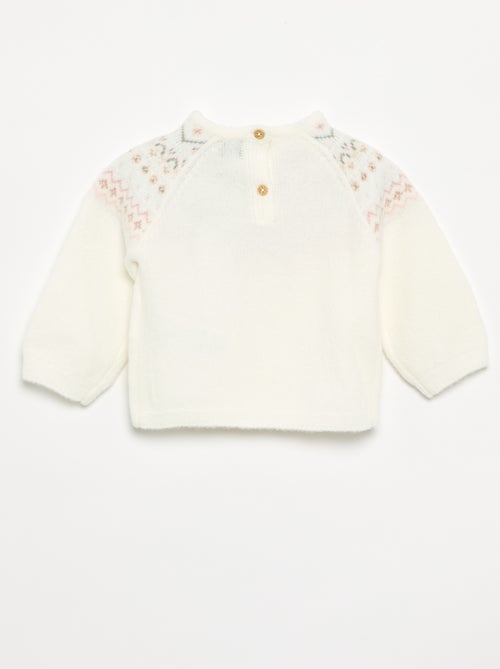 Pull jacquard en maille grosse jauge - Kiabi