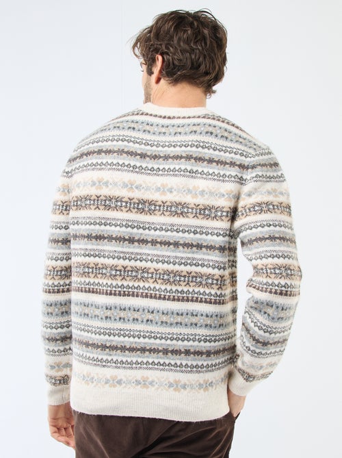 Pull jacquard épais - Kiabi