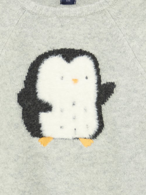 Pull jacquard 'pingouin' - Kiabi