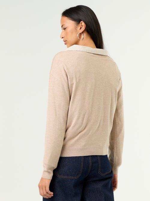 Pull léger à col V - Kiabi