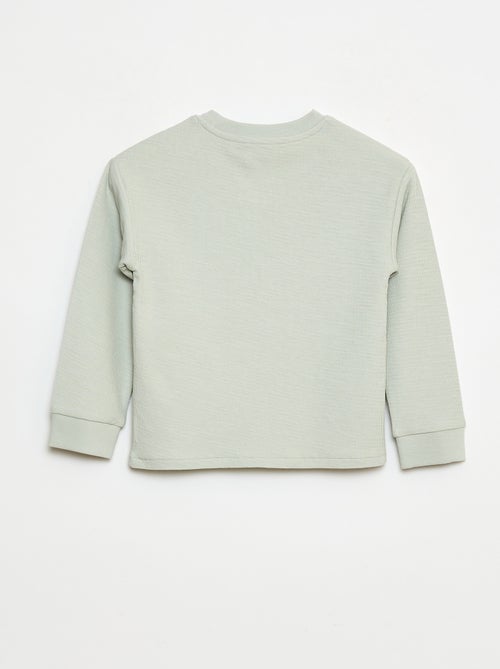 Pull léger en coton stretch avec imprimé - Kiabi