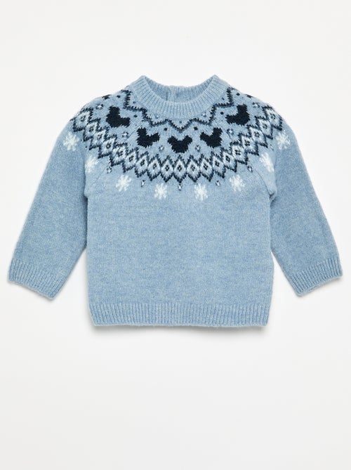 Pull 'Mickey' 'Disney' à col rond 'Noël' - Kiabi