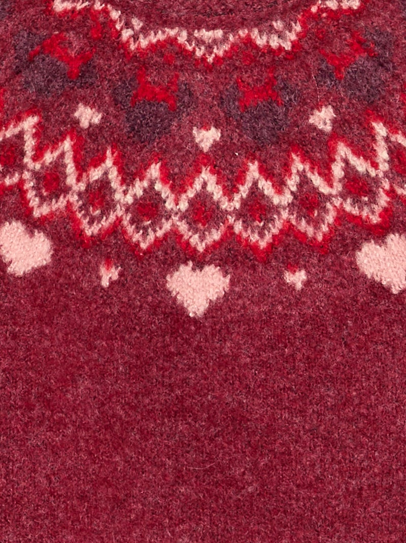 Pull 'Minnie' 'Disney' à col rond 'Noël' Rouge - Kiabi