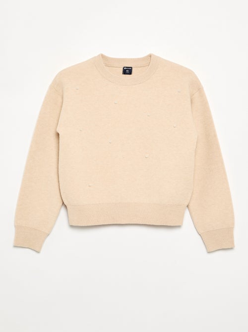 Pull mit Perlen - Kiabi