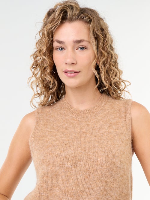 Pull mohair sans manches - Kiabi