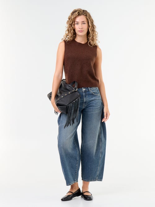 Pull mohair sans manches - Kiabi