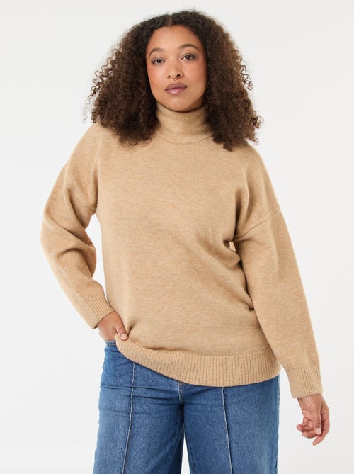 Pull montant avec fente bijou au dos - Kiabi